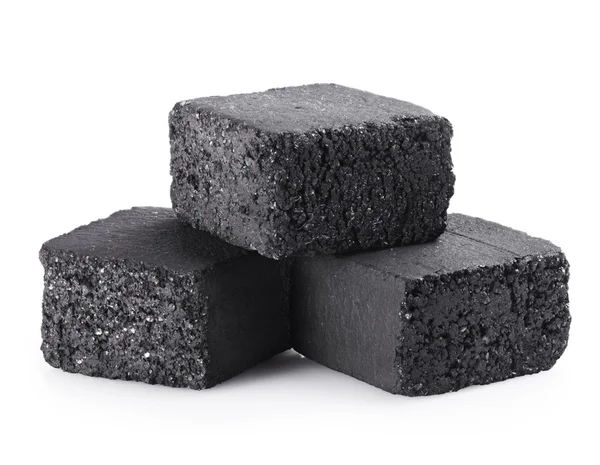Group of charcoal cubes — Stock Photo, Image