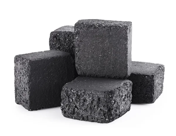 Group of charcoal cubes — Stock Photo, Image