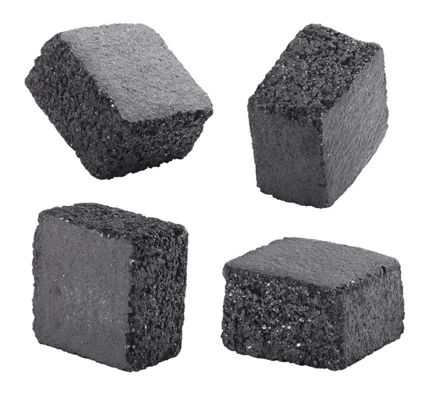 Group of charcoal cubes — Stock Photo, Image