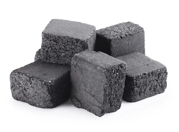 Group of charcoal cubes — Stock Photo, Image