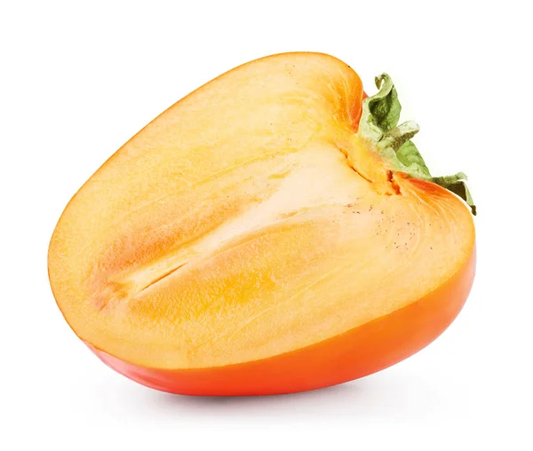 Coapte persimmon izolat — Fotografie, imagine de stoc