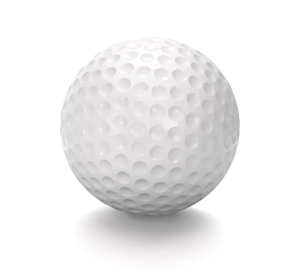 Bola de golfe e tee pinos cores arco-íris na grama (ilustração 3D ). — Fotografia de Stock