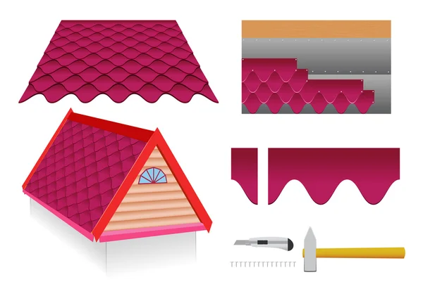 ᐈ Tejas vector de stock, imágenes techo de tejas | descargar en