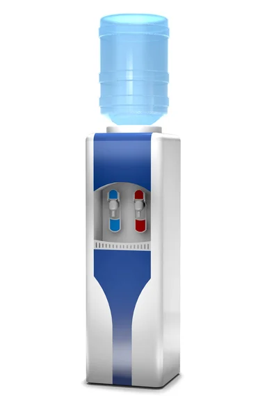 Refrigerador de escritório com uma garrafa de água . — Fotografia de Stock
