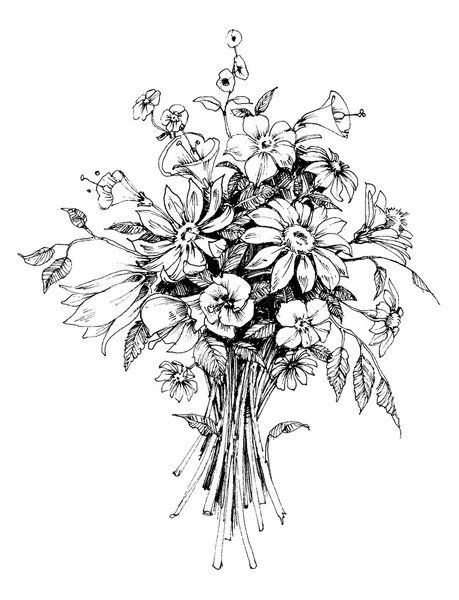 Куча цветов — стоковый вектор