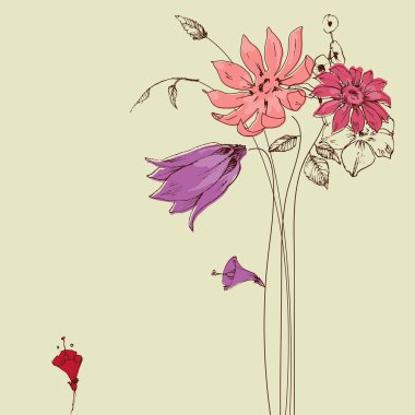 Çiçek buketi, çiçek tebrik kartı