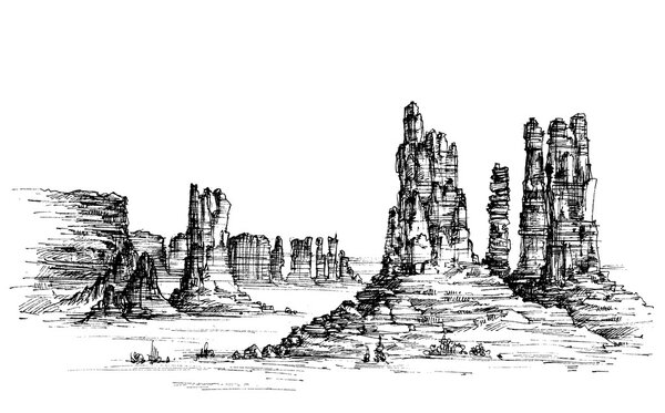 Wild west iconic landscape