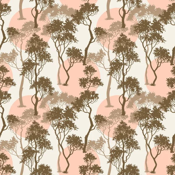 森林背景树模式 — 图库矢量图片