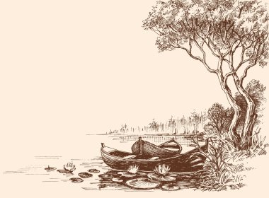 Deniz kıyısında, delta grafik araçları