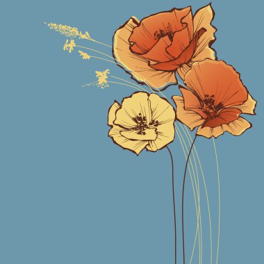 Sevimli çiçek tebrik kartı