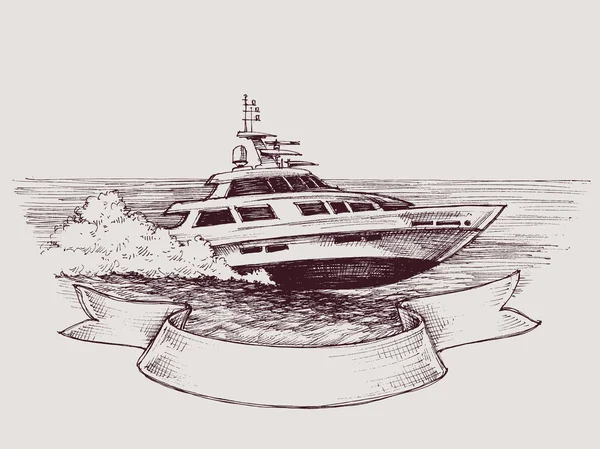 Διάνυσμα ταχύπλοο σκάφος — Διανυσματικό Αρχείο