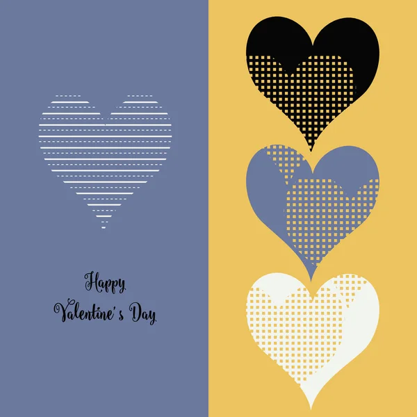 Valentine Day Romantic Event Design Hearts Stylish Trendy Colors — ストックベクタ