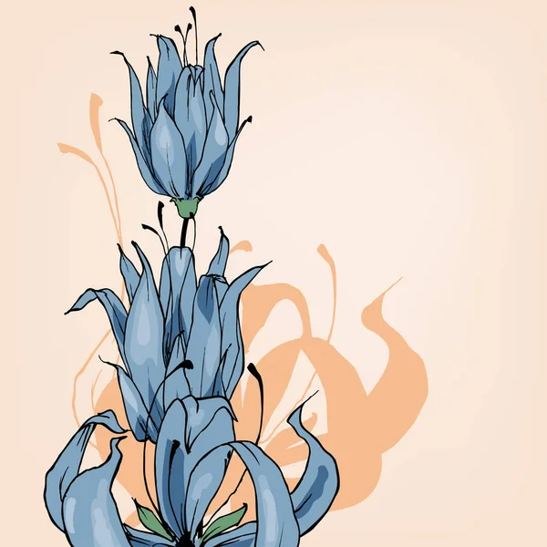Felicitări Pentru Flori Bluebell — Vector de stoc