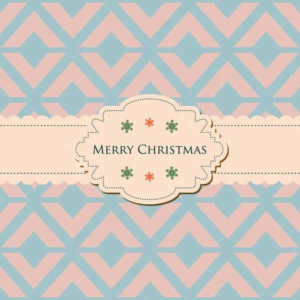 Retro elegante patrón inconsútil tarjeta de Navidad en el fondo — Vector de stock