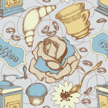 kahve seamless modeli