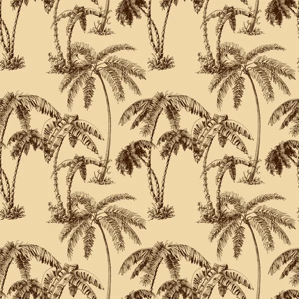 Palm trees seamless pattern — Stock Vector