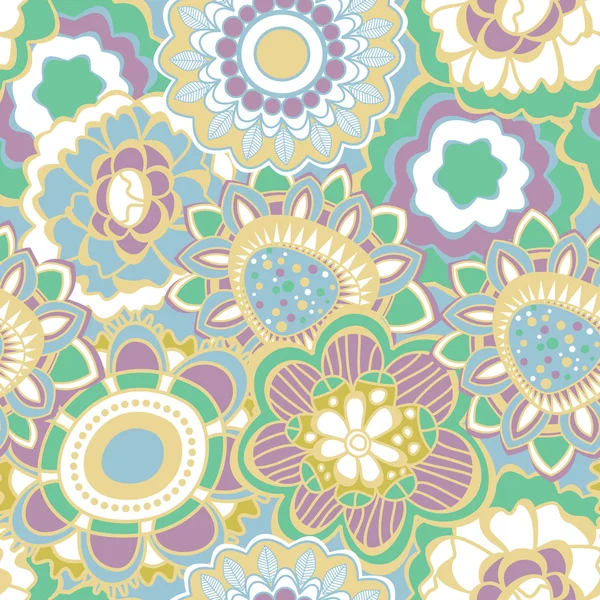 Motif floral sans couture rétro — Image vectorielle