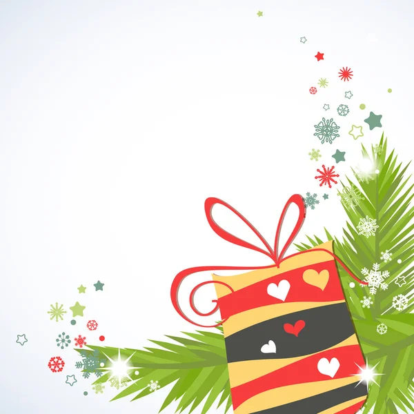 Presentes de Natal decoração canto — Vetor de Stock