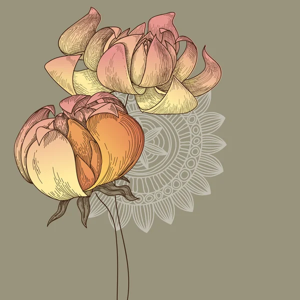 Bloemen wenskaart — Stockvector