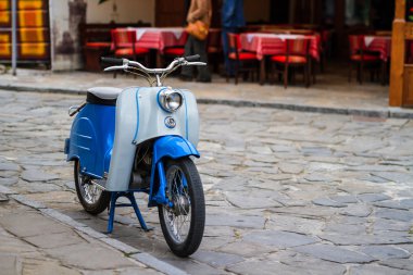 Eski moda vintage motosiklet