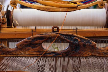 Tezgah ve iplik iplik dokuma