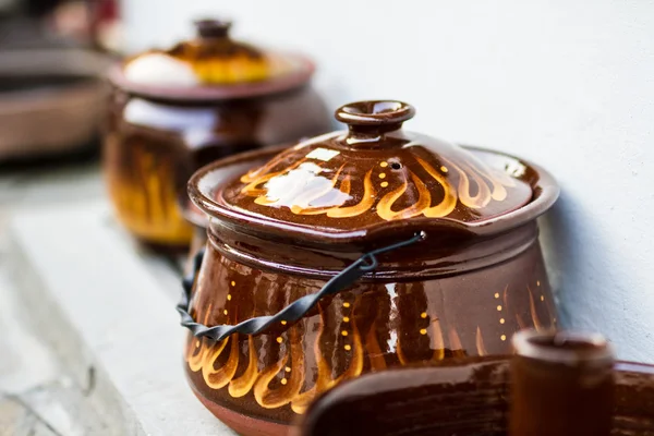 Clay pot market — Stock Photo, Image