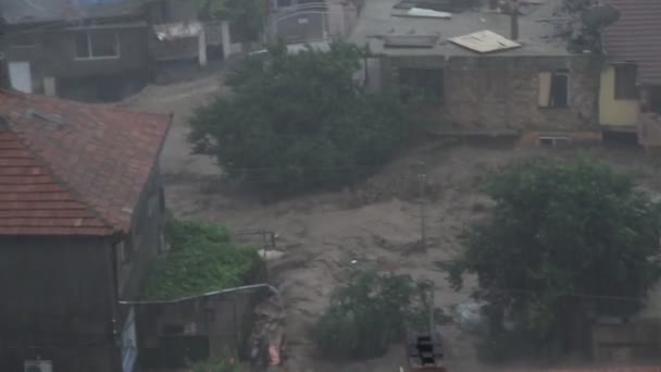 雨洪水和全球变暖 — 图库视频影像
