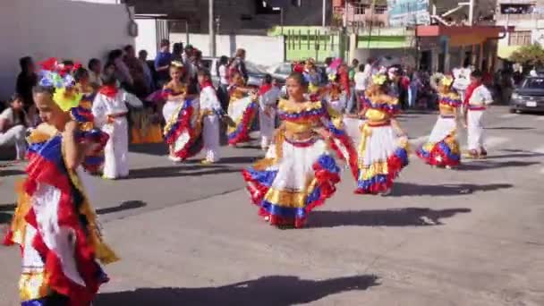 Sagrado Corazon 100Th Anniversary In Banos De Agua Santa Ecuador — Stock Video