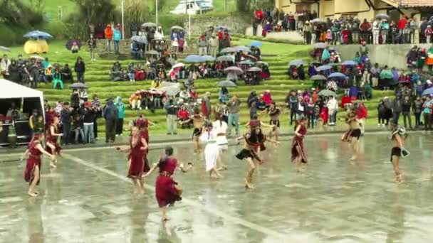 Inti Raymi nebo festival slunečních oslav v Ekvádoru — Stock video