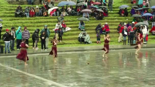 Inti Raymi-festivalen i ecuadorianska Anderna — Stockvideo