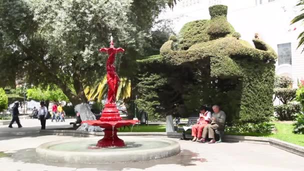 Ambato Montalvo Park — Stock videók