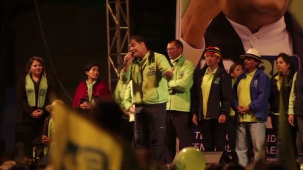 Rafael Correa toespraak deel 3 — Stockvideo