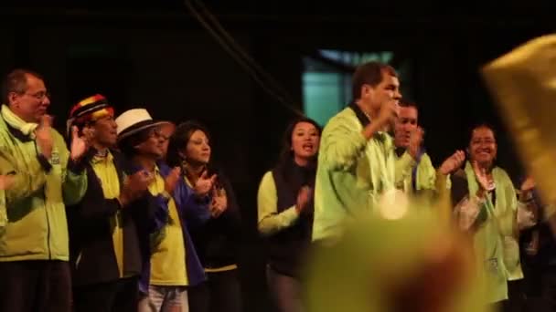 Rafael Correa Konuşma Bölüm 15 — Stok video