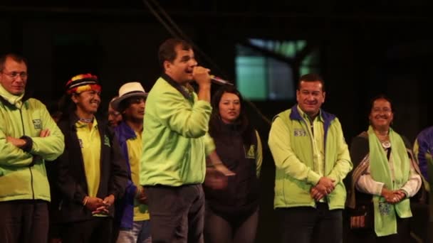 Rafael Correa toespraak deel 16 — Stockvideo