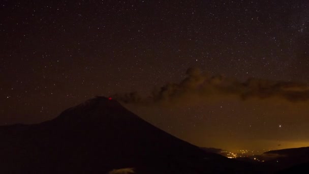 Tungurahua vulkanudbrud – Stock-video