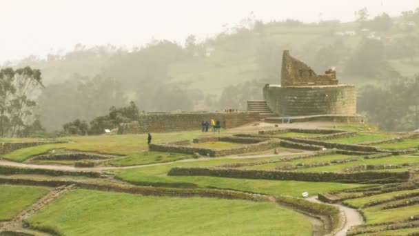 Temple Of The Sun Inca Ruins in Ecuador — стоковое видео
