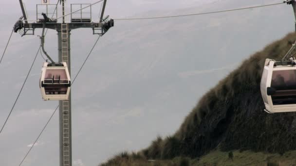 Quito-Seilbahn aus statischem Schuss von Pichincha — Stockvideo