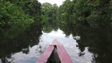 Cuyabeno Nehri Ekvator üzerinde Kano