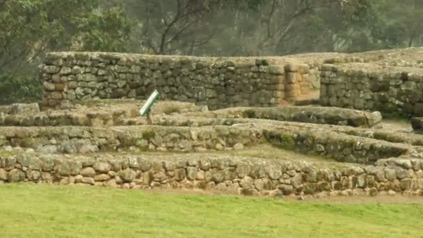 Inca beschaving ruïnes bij Ingapirca — Stockvideo