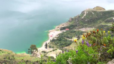 Statik Görünüm bitti Quilotoa krater göl