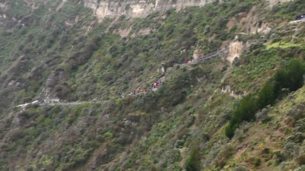 Quilotoa Cratère Descente Route — Video