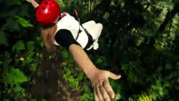 Zip Line Buon volo — Video Stock