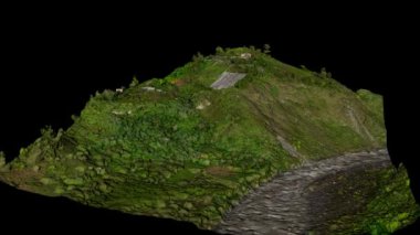 Gis Yazılım Düzleştirme ve Ortopedi ve Dem ya da Dijital Yükseklik Modeliyle Renk Gradyanlarının yardımıyla Yükseklikleri Açıklayan 3D Gerçek Yaşam Modelinin Görsel Tanımı