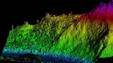 And Dağları 'ndaki Dağ Alanının Bilimsel Fotogrammetrik İşlemleri Gerçek Yaşamın 3D Modeli Bir Alan Değerlendirmesi İçin Bir Uçağa Aktarılıyor