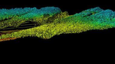 Karmaşık Gerçek Yaşamın Bilimsel Fotogrammetrik İşlemi Bir Peyzajın 3D Modeli Alan Değerlendirmesi İçin Bir Uçağa Aktarılıyor