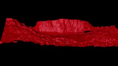 And Dağları ve nehir yatak dokusu bilimsel toprak değerlendirmesi için kullanılan İHA anket Dijital Yükseklik Modelinden elde edilen 3 boyutlu gerçek yaşam taramasında örtüşüyor