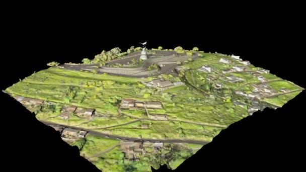 Dem Digital Elevation Model Used Gis Land Survey Overlay Model — Αρχείο Βίντεο