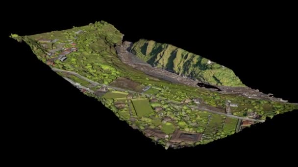 Real Life Model Scan Converting Complex Shape Area Elevation Model — Stock videók