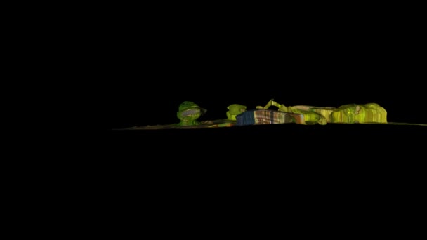 ドローン測量3Dモデルキト エクアドルの世界記念碑の中心に空中モデルを滑らせる — ストック動画