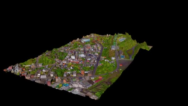 Eredeti Life Aerial View Scan Használata Drónok Overlasy Felül Egy — Stock videók